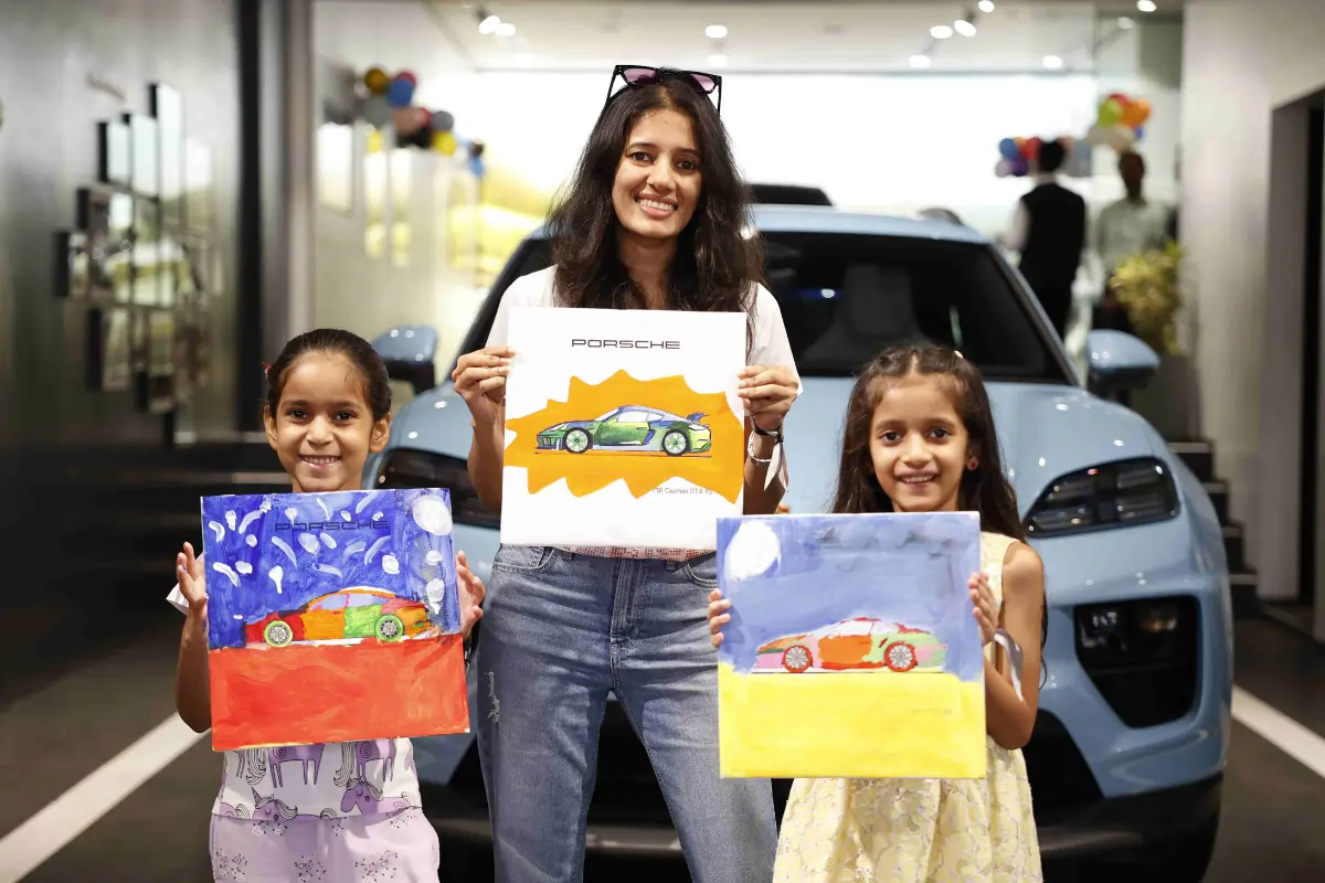 Happy Kids During Holi Event - Porsche centre Mumbai